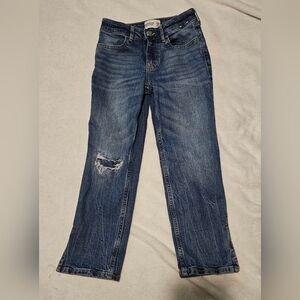 Abercrombie Kids Distressed High Rise Straight Leg Jeans Size 9/10 Short